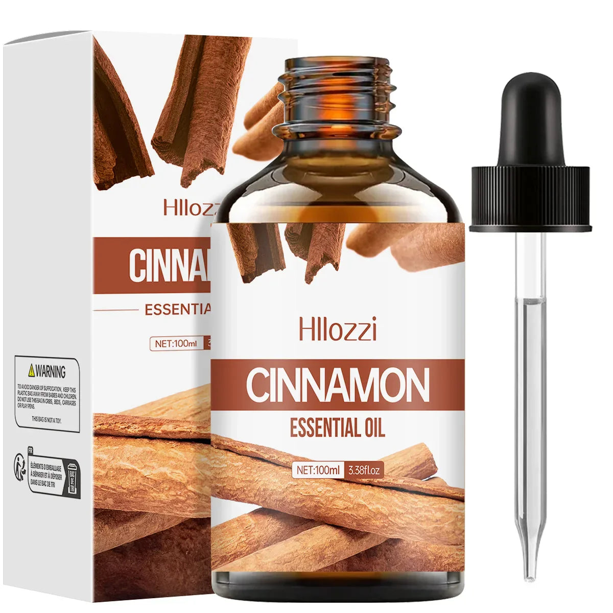 Kaufsy™ Zimt ätherisches Öl, 100% rein, Aromatherapie, Diffuser & Massage