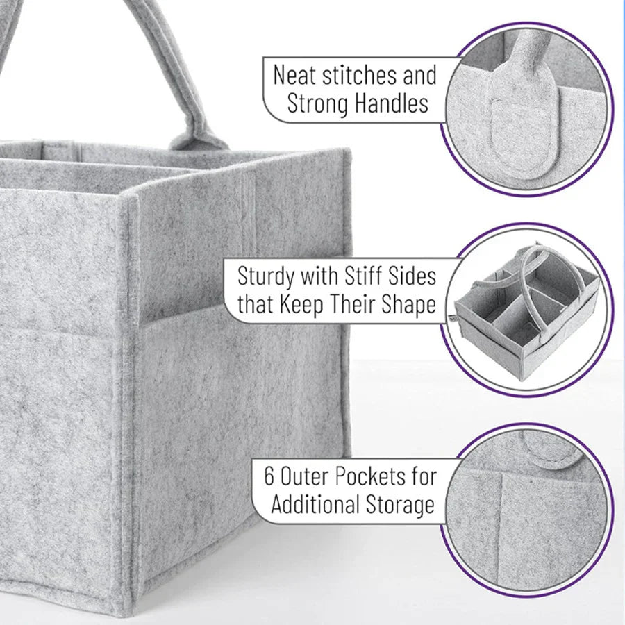 Kaufsy™ Filz Windel-Organizer, große Kapazität, tragbare Aufbewahrung