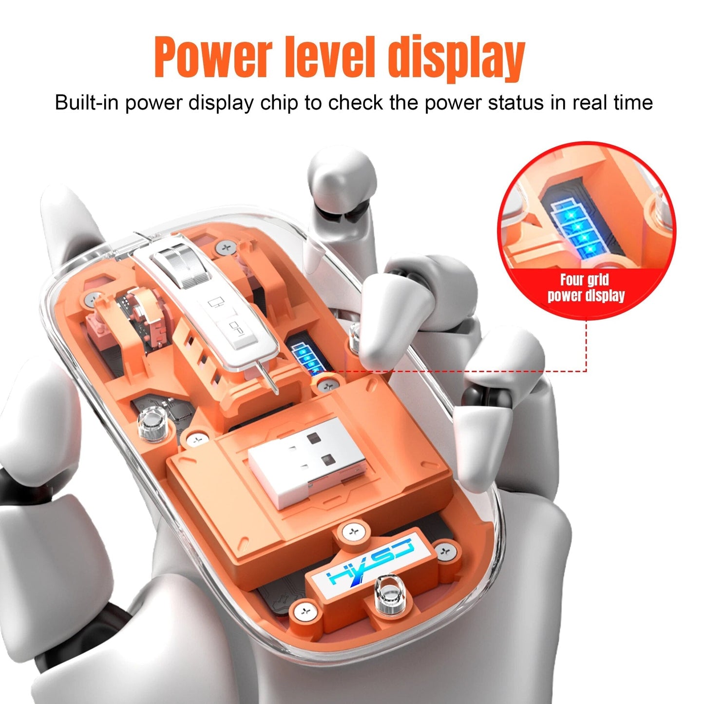 kaufsy | Transparente kabellose Bluetooth-Maus