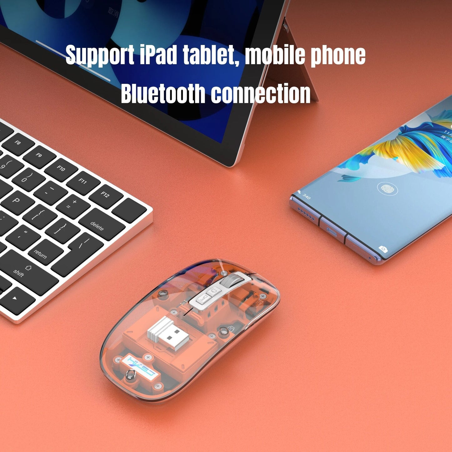 kaufsy | Transparente kabellose Bluetooth-Maus