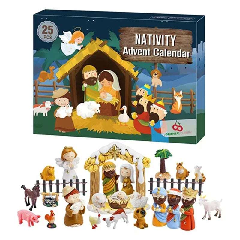 HolyTradition – Krippen-Adventskalender mit 24 Harzminiaturen