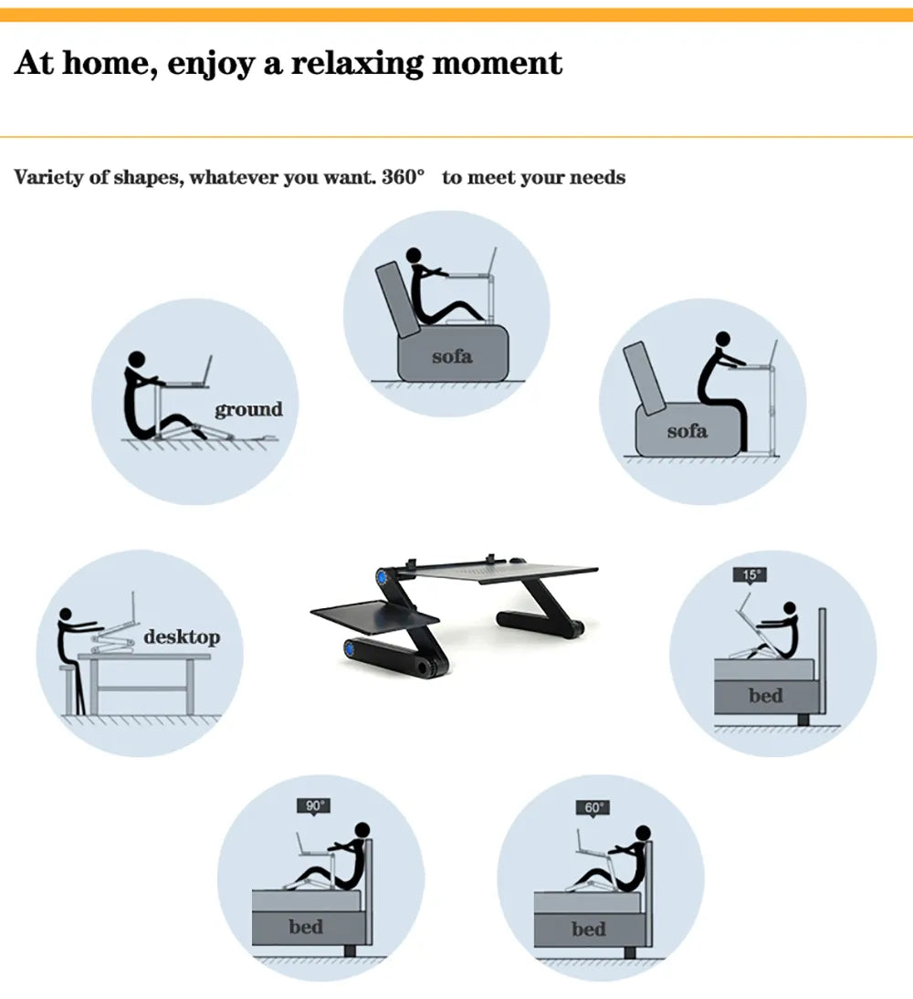 kaufsy | Verstellbarer Laptop-Ständer mit Mauspad