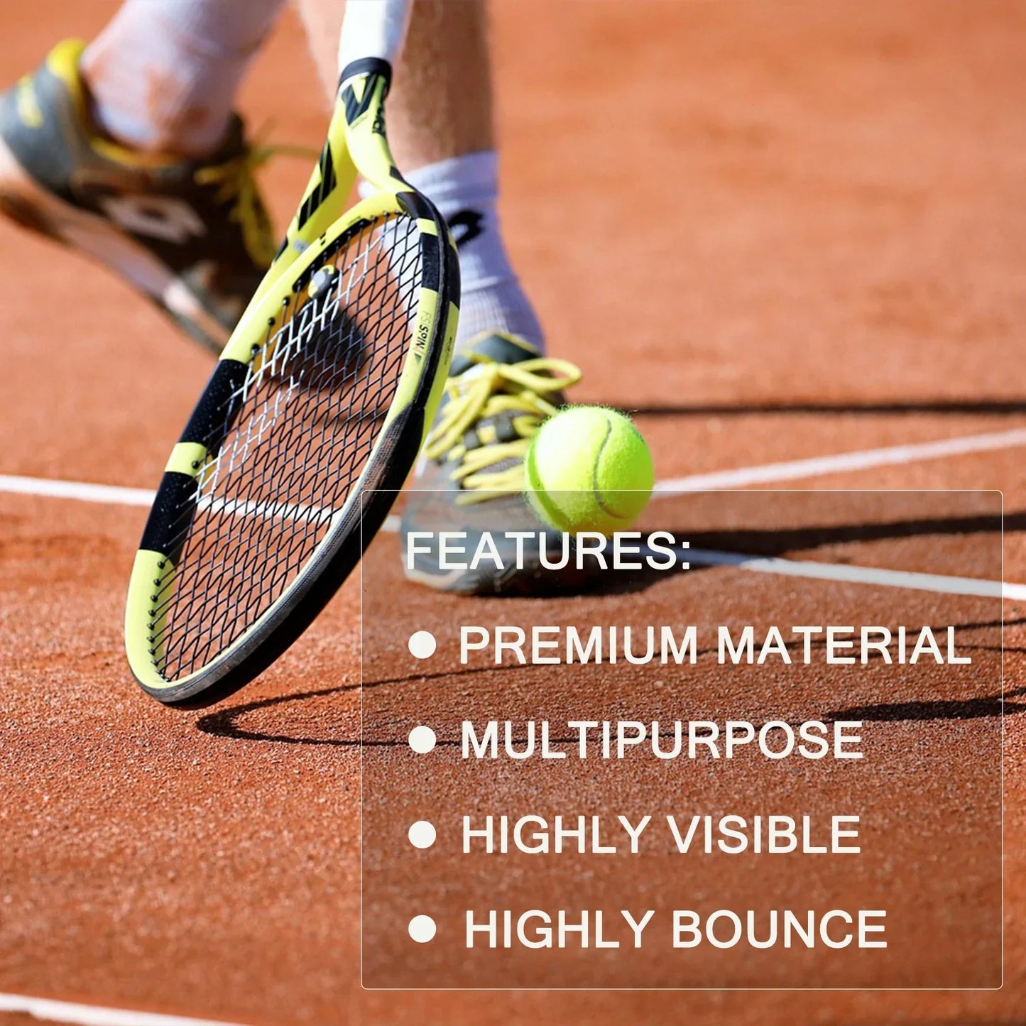 12er Tennisball-Set, hohe Elastizität, Übungsbälle mit Mesh Tasche