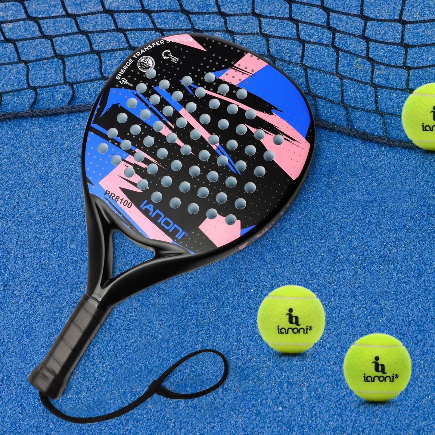 Carbon Pro Padel Schläger, leicht, langlebig, EVA Kern für Präzision & Kraft