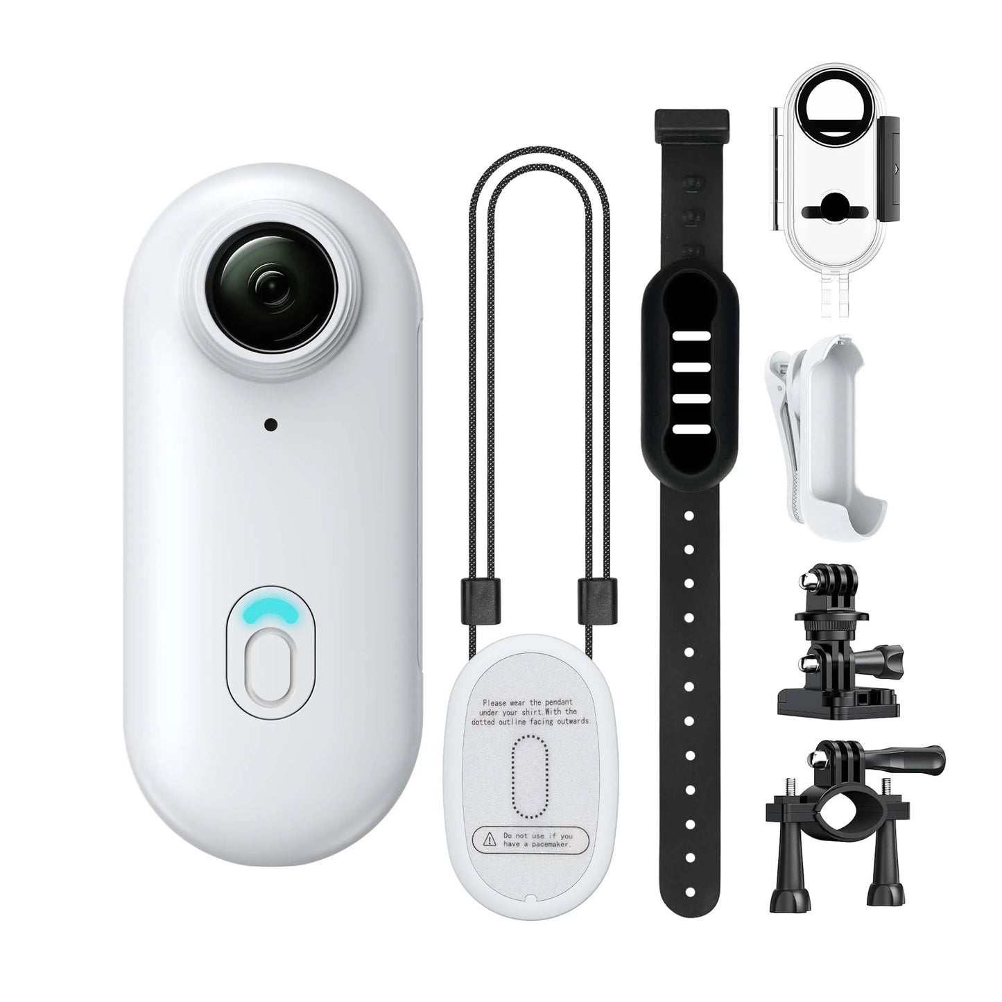 4K Mini WiFi Action Kamera, tragbar, wasserdicht, Magnetclip, 360° Mount