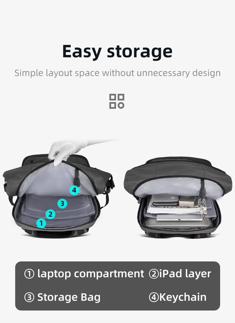 kaufsy | Multifunktionaler Rucksack für draußen mit USB-Anschluss