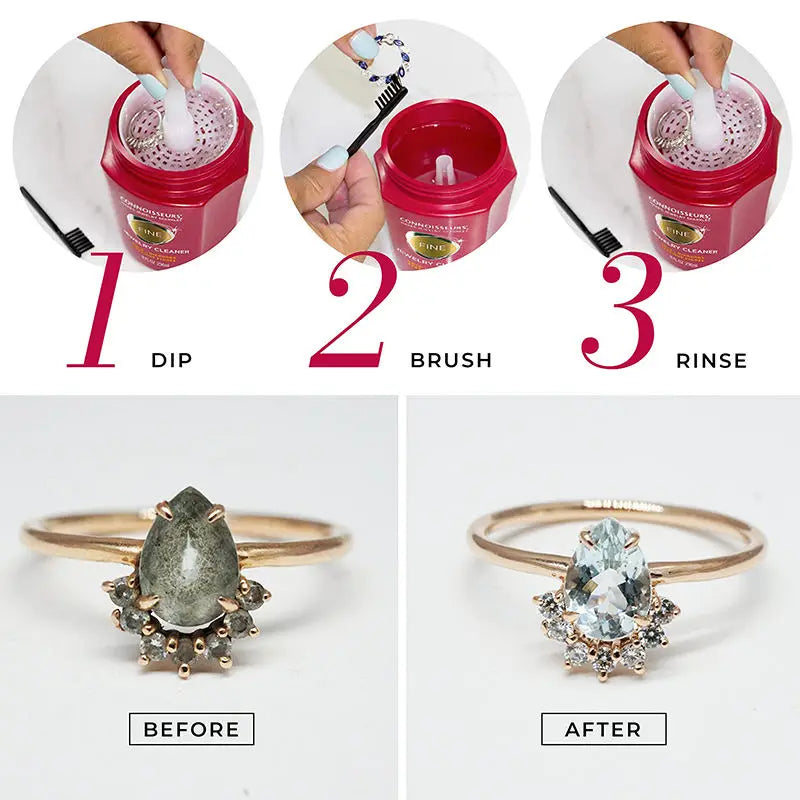 Premium Schmuckreiniger Set – Mit Dip-Behälter & Reinigungsbürste