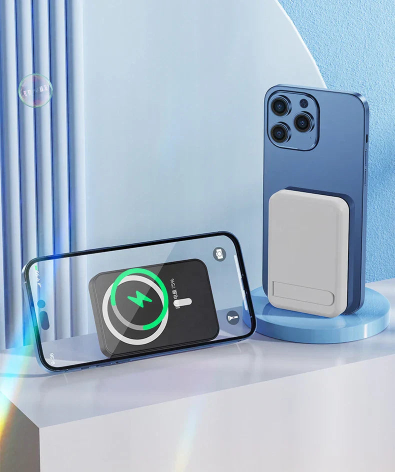 kaufsy | Magnetische drahtlose Powerbank mit Kickstand