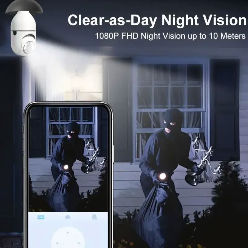 kaufsy | Intelligente Sicherheitskamera mit 360° Überwachung & Nachtsicht