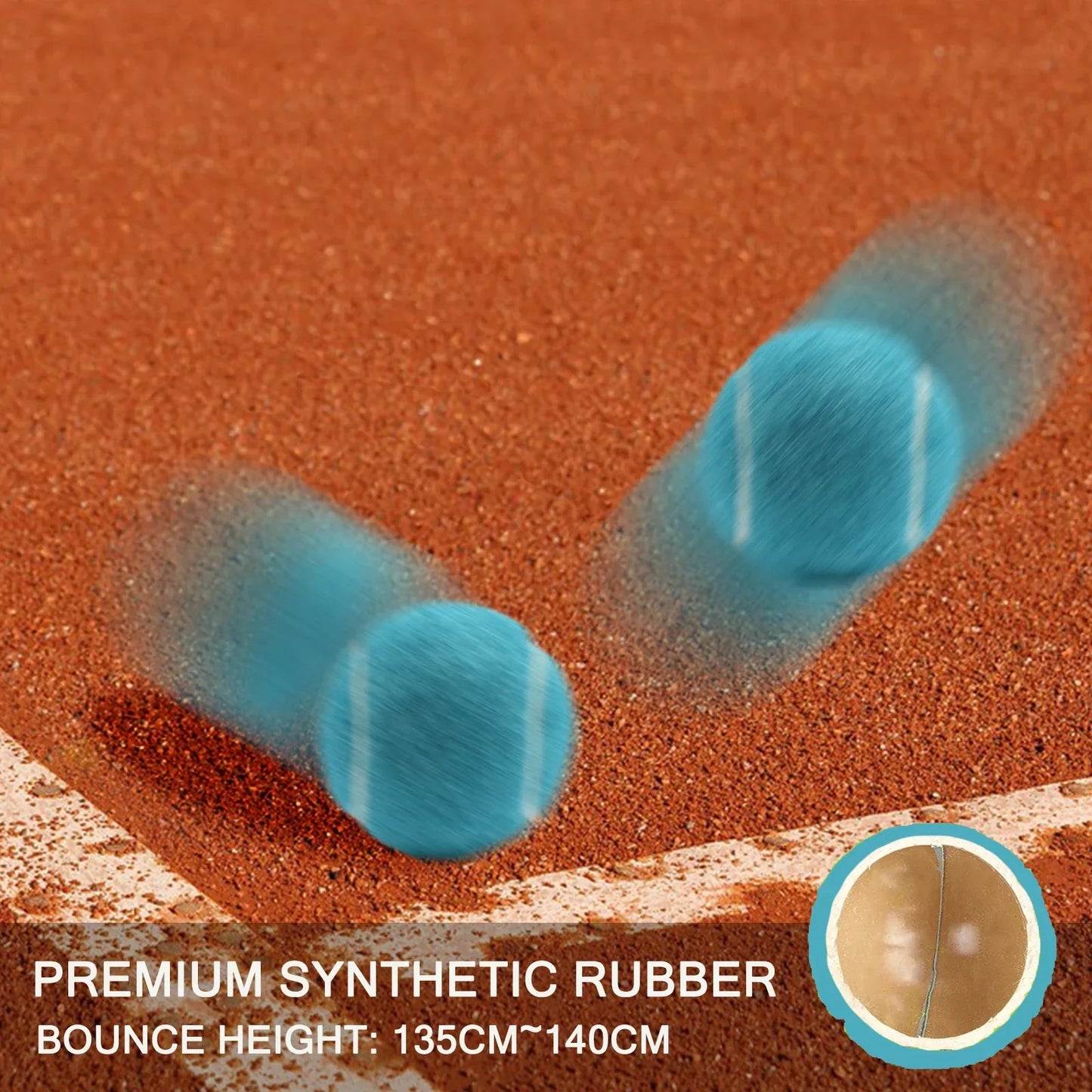 12er Tennisball-Set, hohe Elastizität, Übungsbälle mit Mesh Tasche