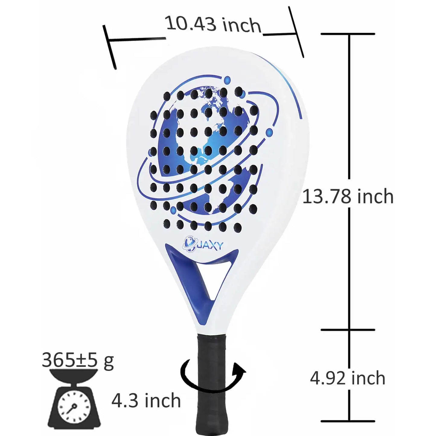 Vollcarbon Padel Schläger, leicht, matte Oberfläche, Anfänger & Profi