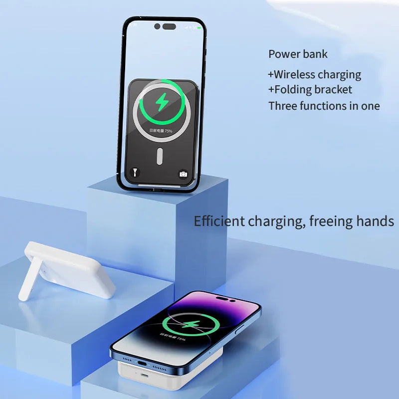 kaufsy | Magnetische drahtlose Powerbank mit Kickstand