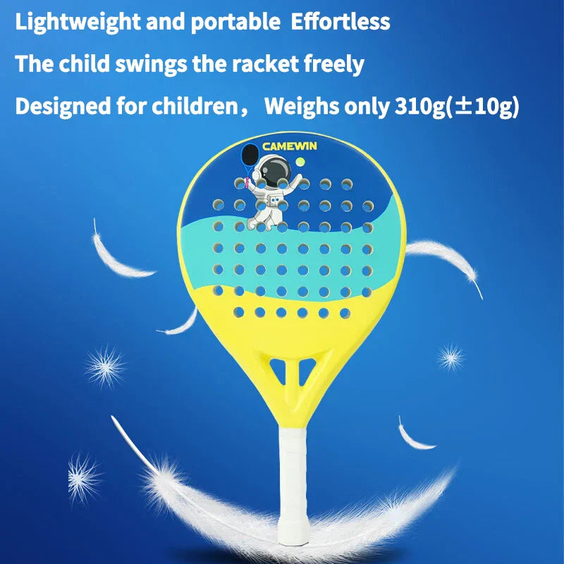 Junior Padel & Tennis Schläger, 50% Carbon, 50% Fiberglas, leicht