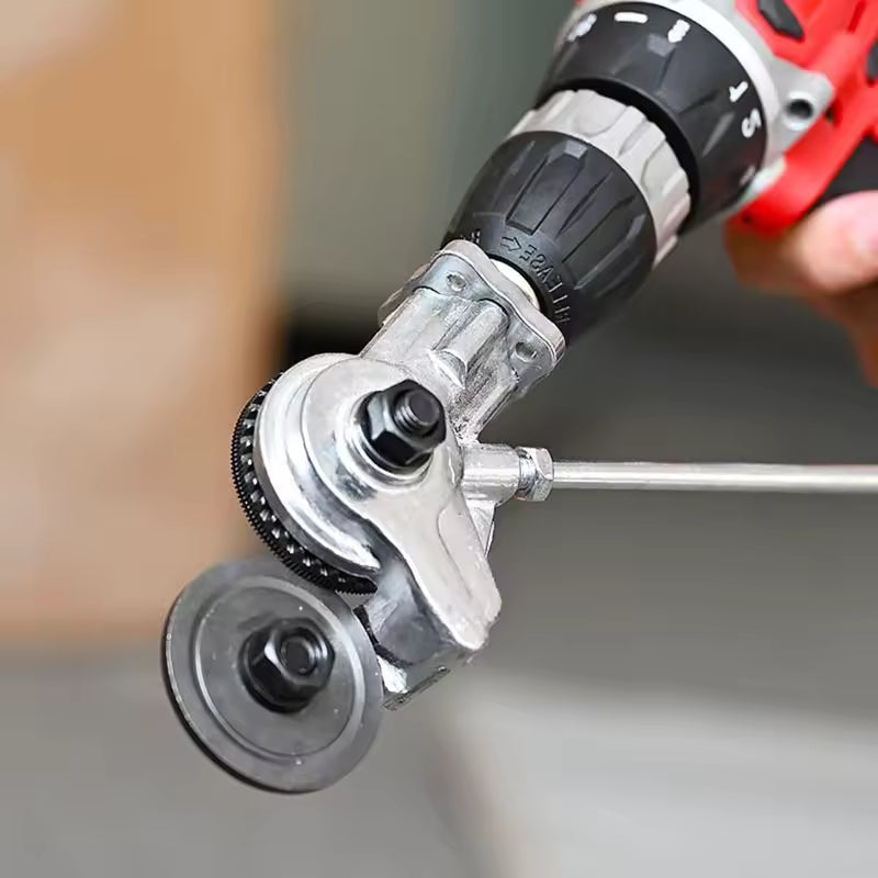 Elektrischer Bohrmaschinen-Blechschneider – Aufsatz für Metall, Wellblech & Platten | Nibbler Schneidwerkzeug