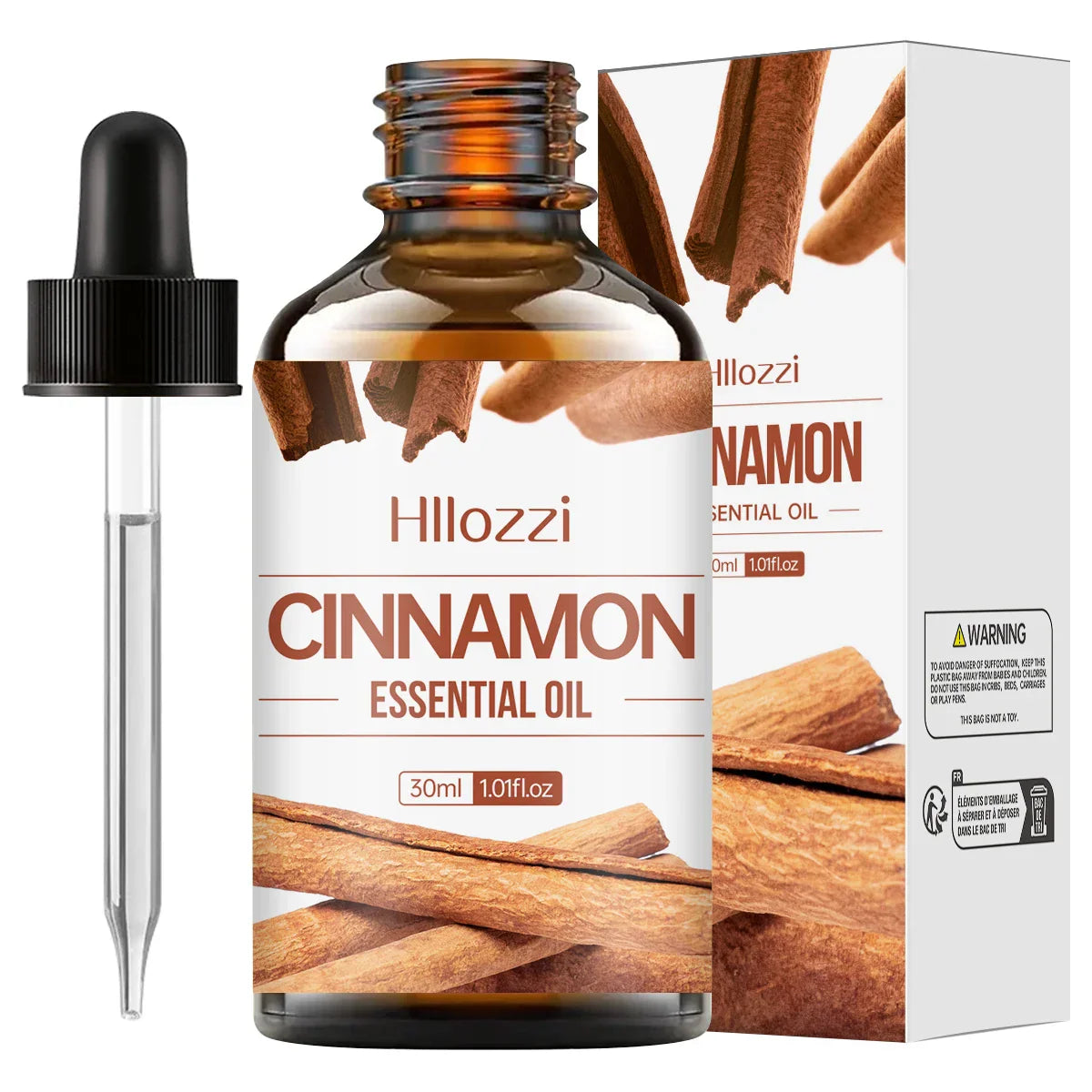 Kaufsy™ Zimt ätherisches Öl, 100% rein, Aromatherapie, Diffuser & Massage