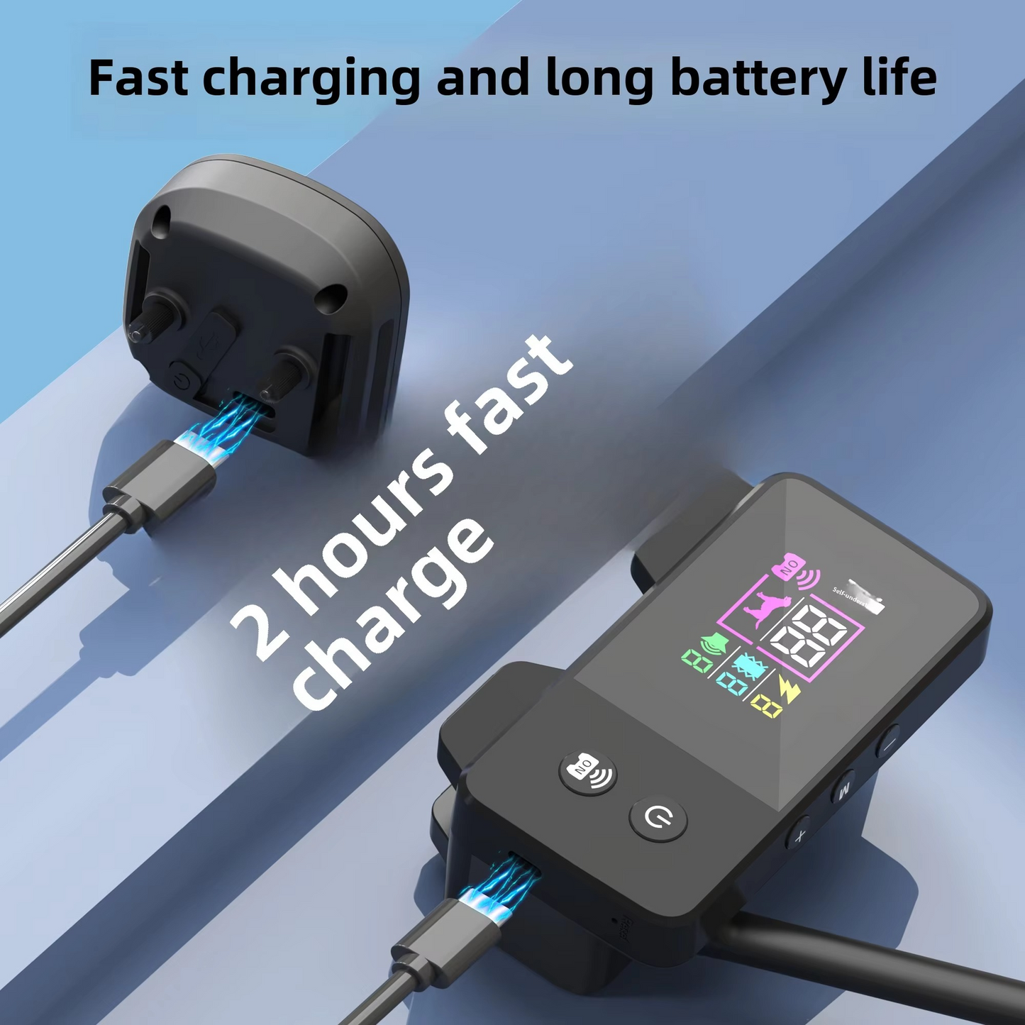 kaufsy | Ultimatives Sicherheits 1.574,8 Fuß Wireless Hundezaun-System mit wiederaufladbarem, wasserdichtem Halsband