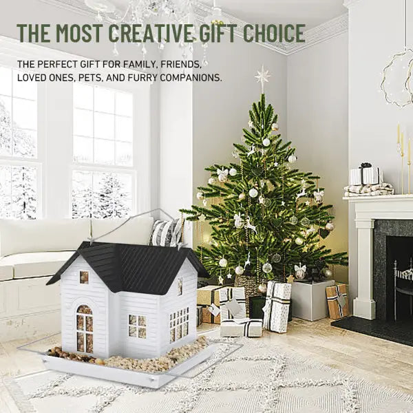 kaufsy | Solar-Vogelhaus mit LED – Leuchtende Gartenlaterne & Futterstation in einem!