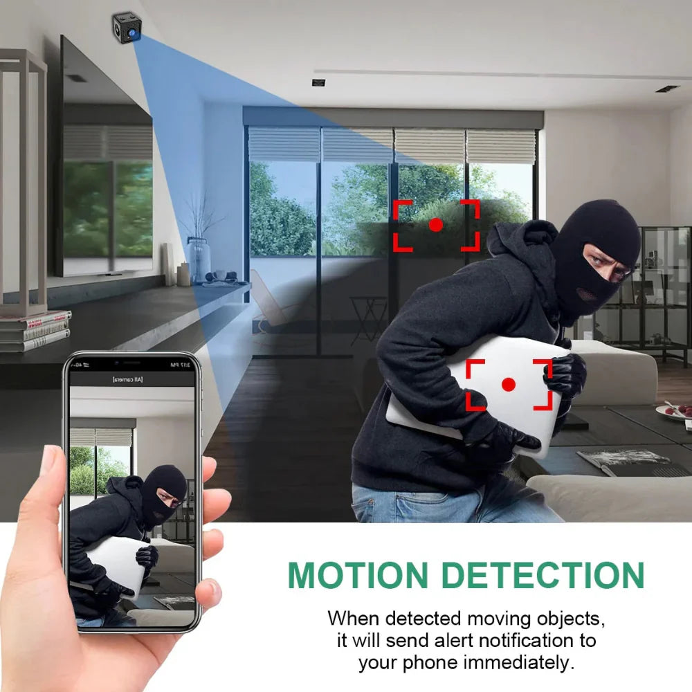 Überwachungskamera 1080p, kabellos, WiFi, Mini CCTV IP Kamera