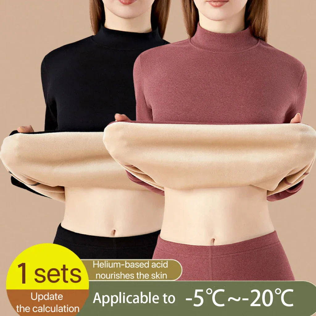 HeatLoom – Damen Thermounterwäsche Set nahtlos & extra dick für Winter