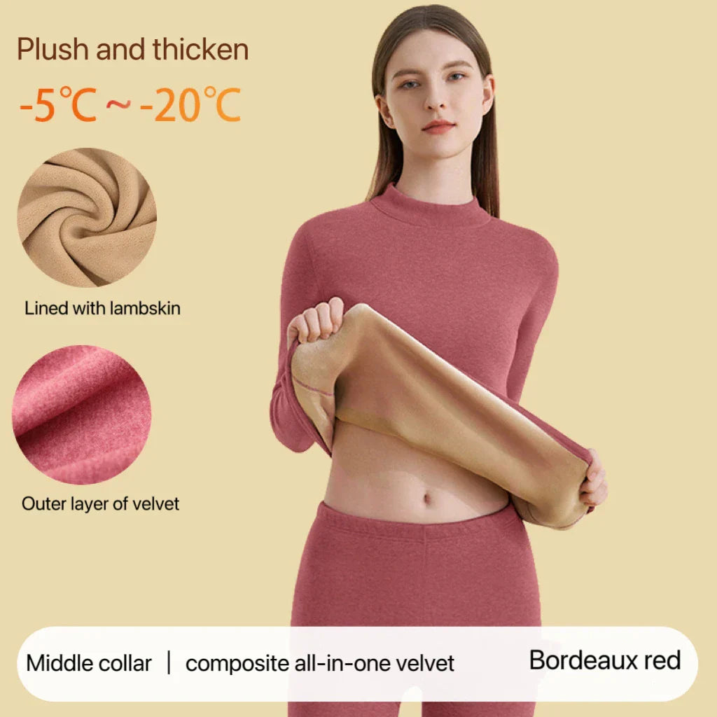 HeatLoom – Damen Thermounterwäsche Set nahtlos & extra dick für Winter