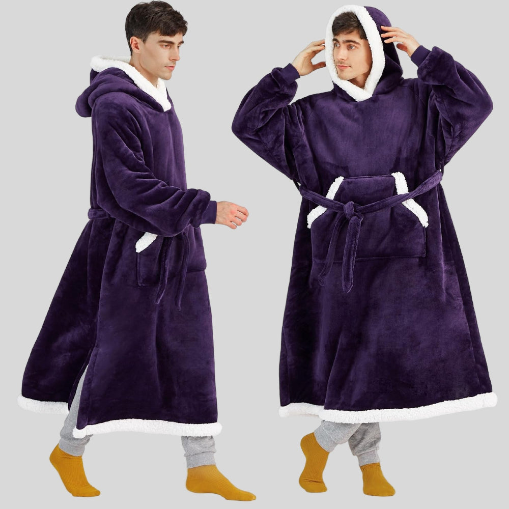Unisex Oversized Hoodie-Decke, Kapuze, lange Ärmel, gemütlich