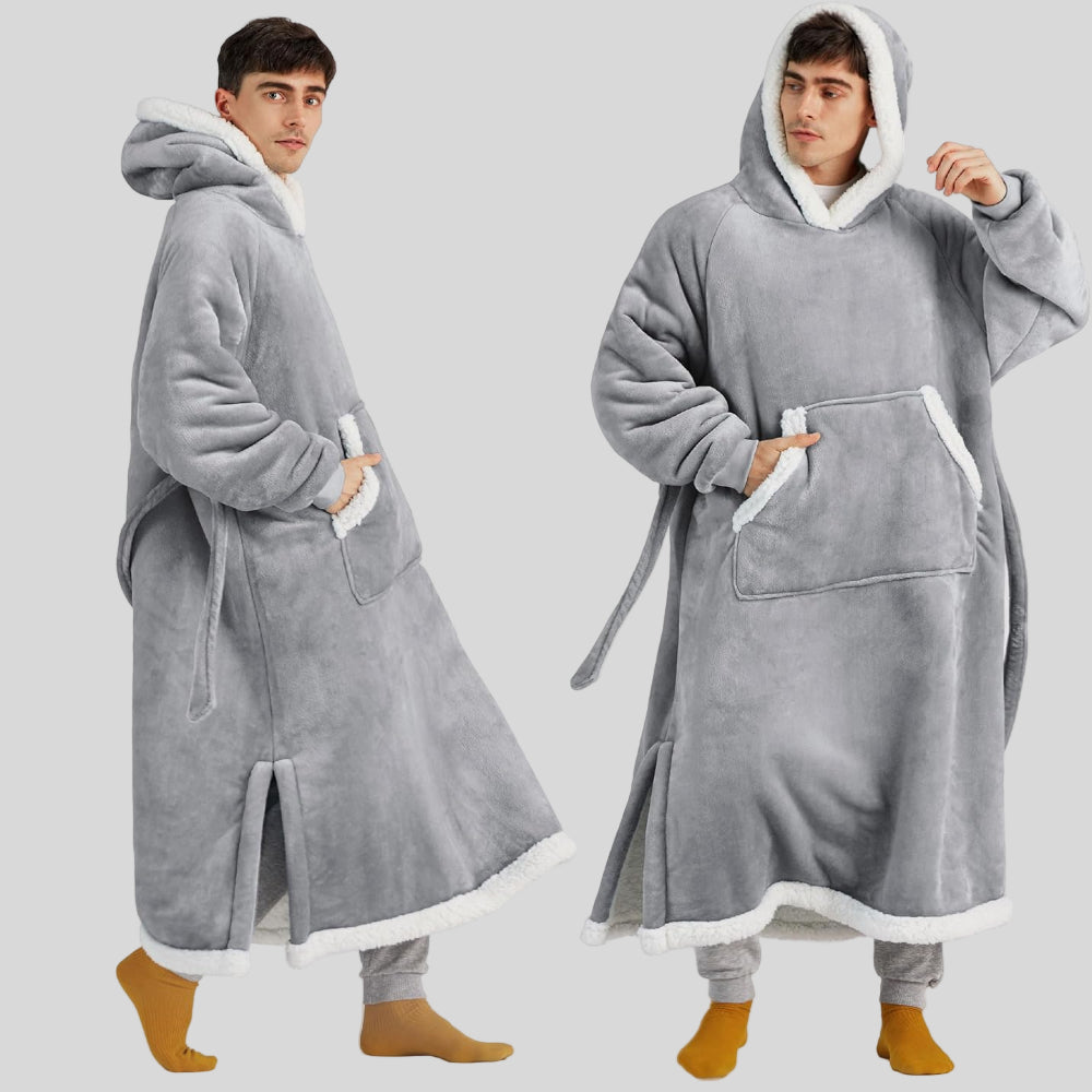 Unisex Oversized Hoodie-Decke, Kapuze, lange Ärmel, gemütlich
