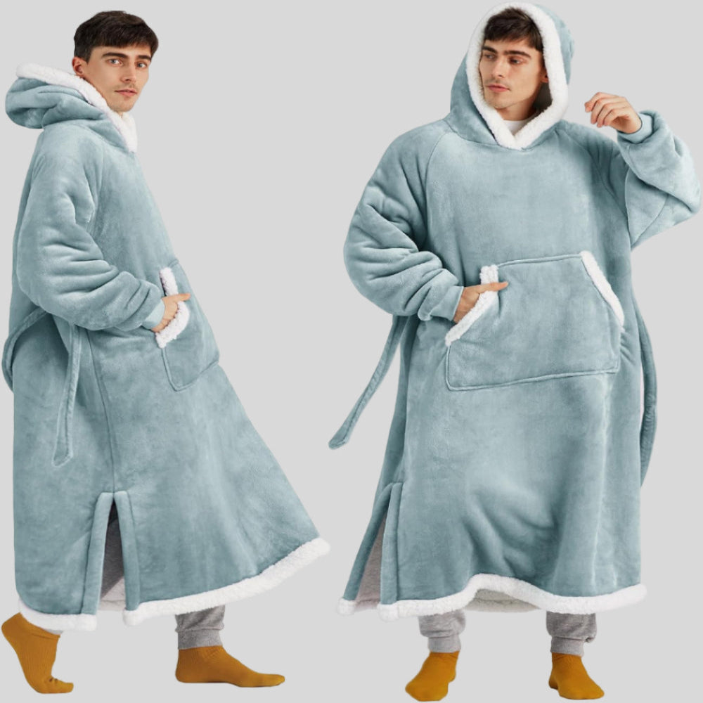 Unisex Oversized Hoodie-Decke, Kapuze, lange Ärmel, gemütlich