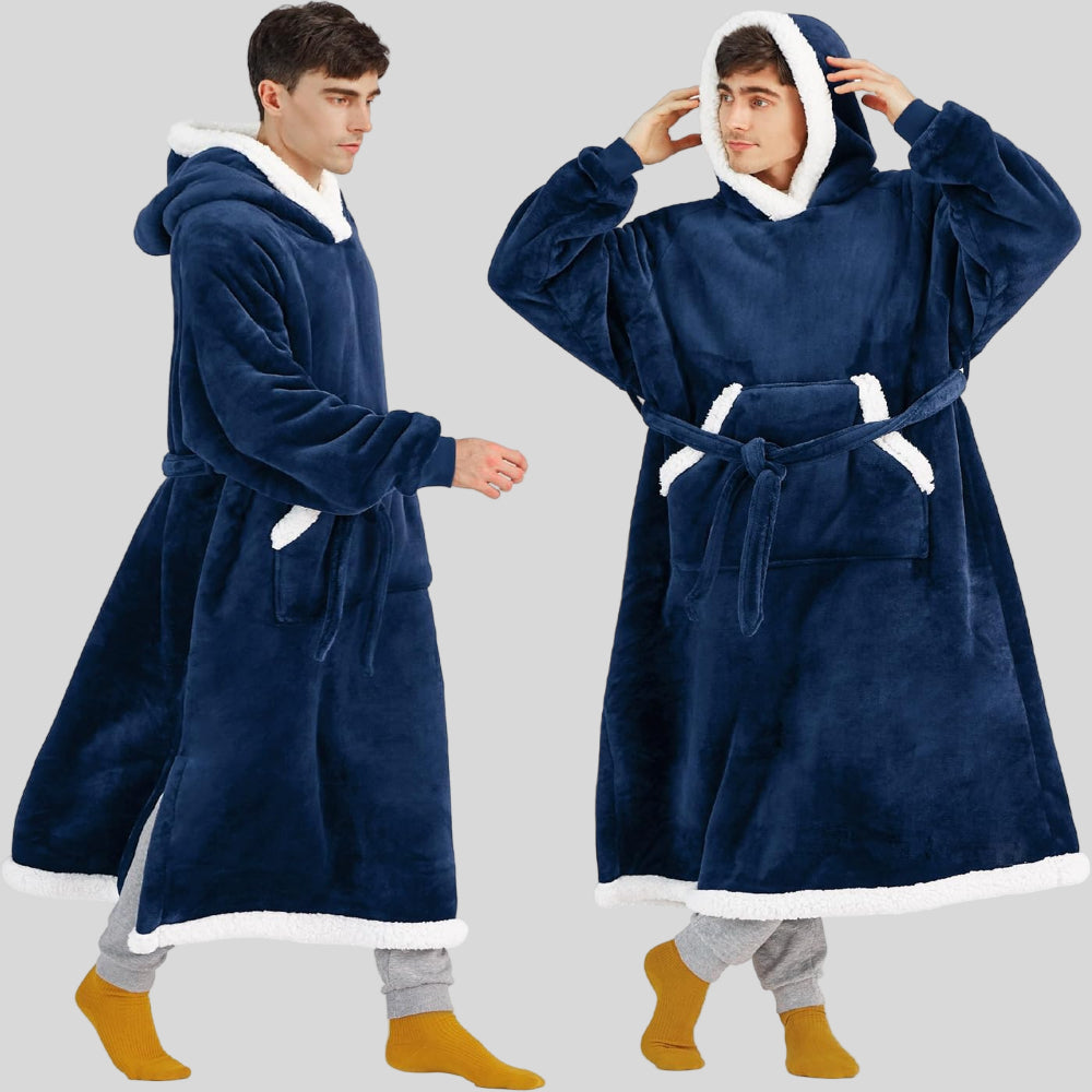 Unisex Oversized Hoodie-Decke, Kapuze, lange Ärmel, gemütlich