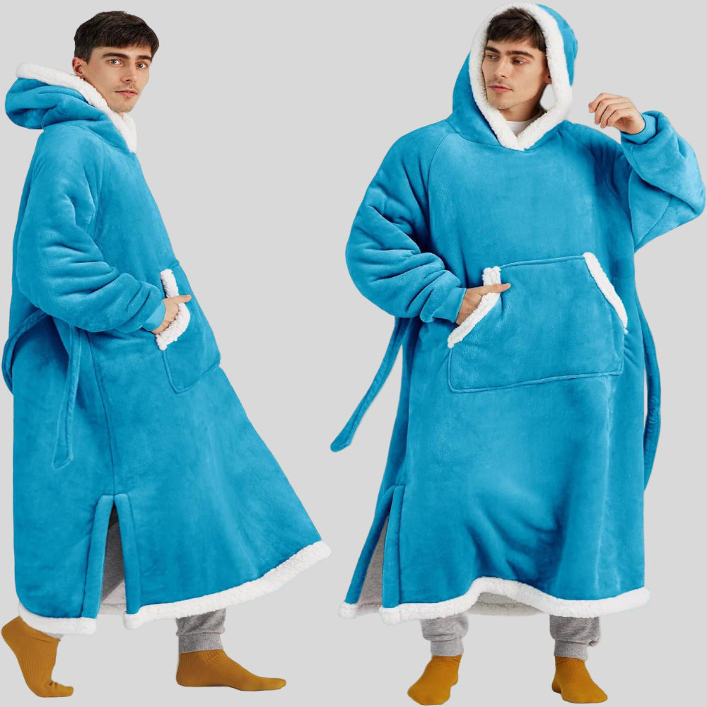 Unisex Oversized Hoodie-Decke, Kapuze, lange Ärmel, gemütlich