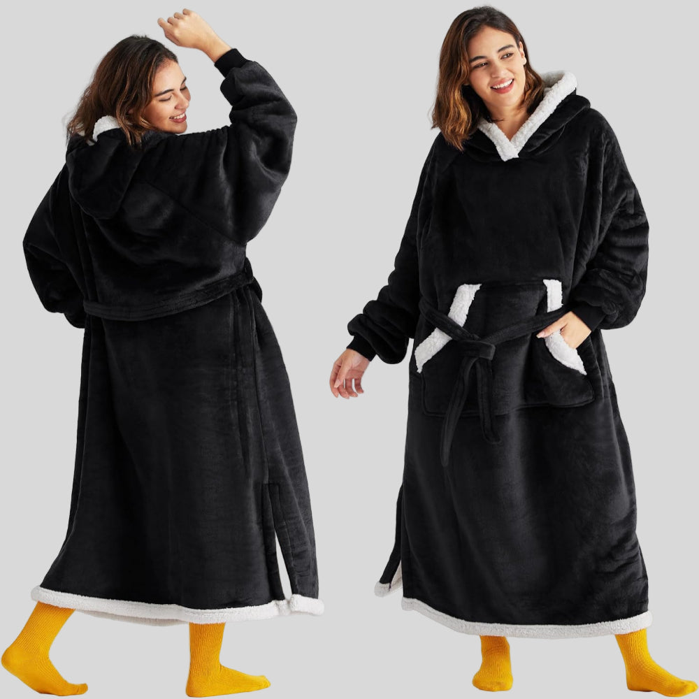 Unisex Oversized Hoodie-Decke, Kapuze, lange Ärmel, gemütlich