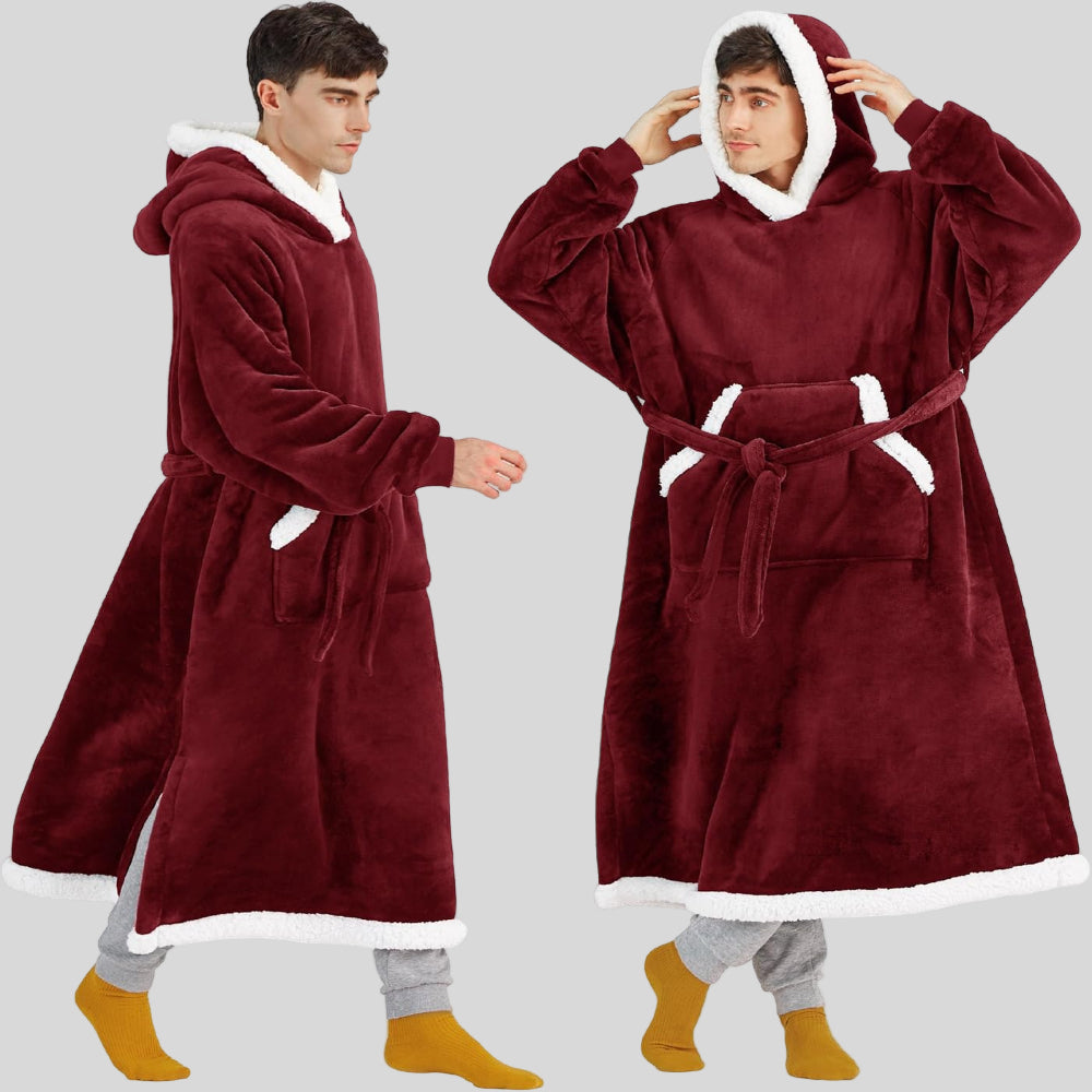 Unisex Oversized Hoodie-Decke, Kapuze, lange Ärmel, gemütlich