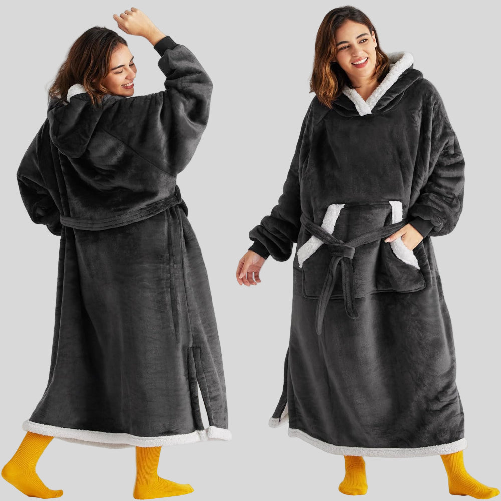 Unisex Oversized Hoodie-Decke, Kapuze, lange Ärmel, gemütlich