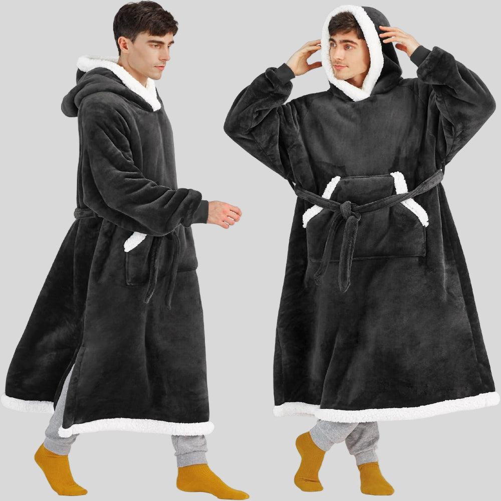 Unisex Oversized Hoodie-Decke, Kapuze, lange Ärmel, gemütlich