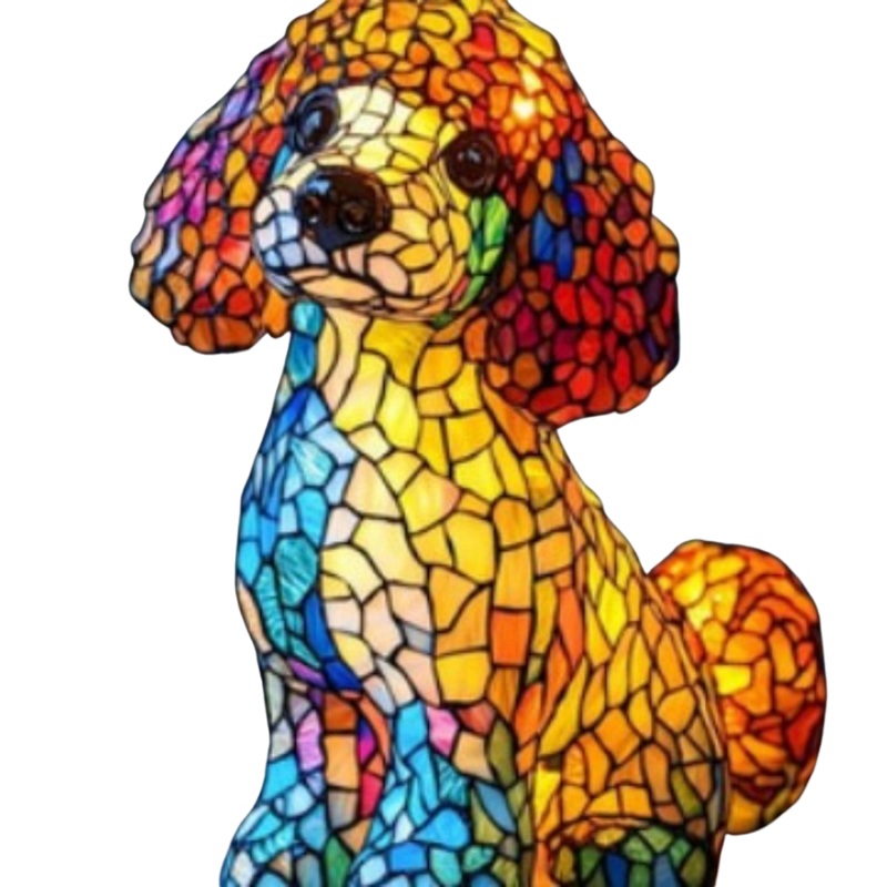 Hundelampe Pudel Glanz – Stilvolle LED Lampe mit Tiermotiv für Terrasse & Wohnzimmer