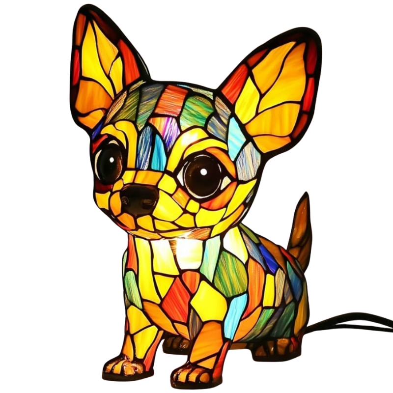 Hundelampe Zauberhafter Chihuahua – Moderne LED-Tischlampe