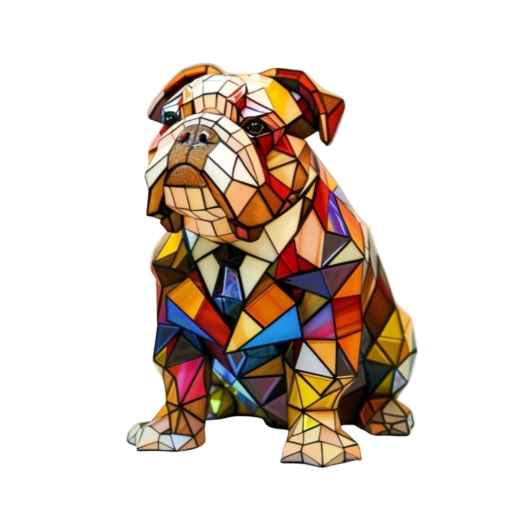 Hundelampe Bulldog Eleganz – Art Deco LED Lampe mit Hundemotiv für Wohnzimmer & Büro