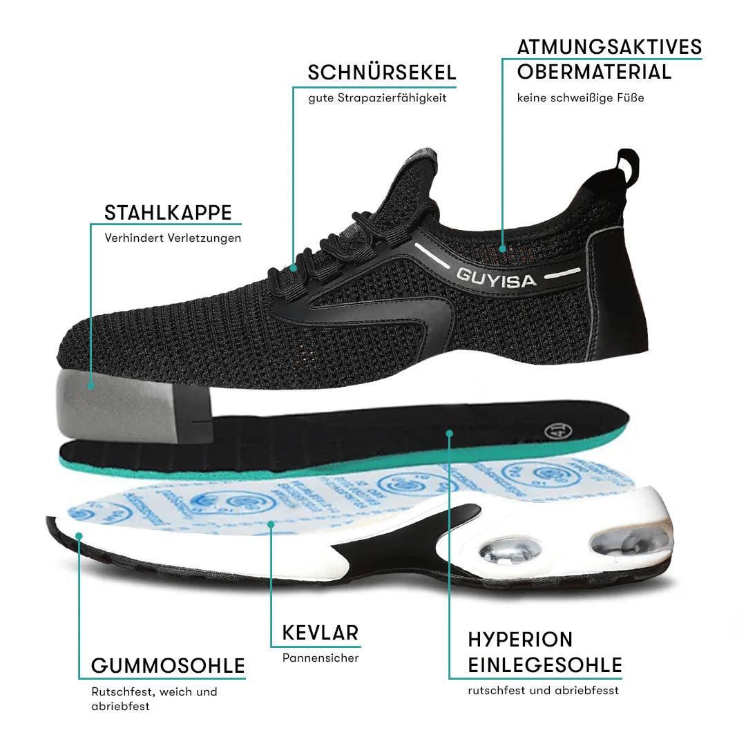 Orthostahl - ergonomischer und schmerzlindernder Sicherheitsschuh - Zertifiziert nach EN ISO 20345