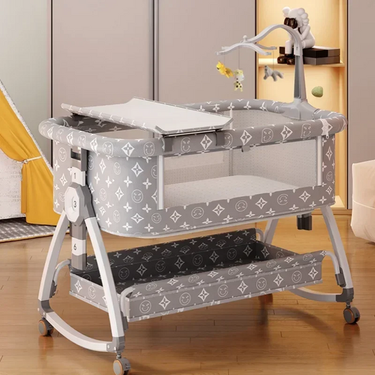 Nuvella – Verstellbares Babybett klappbar & sicher – Zuhause & unterwegs