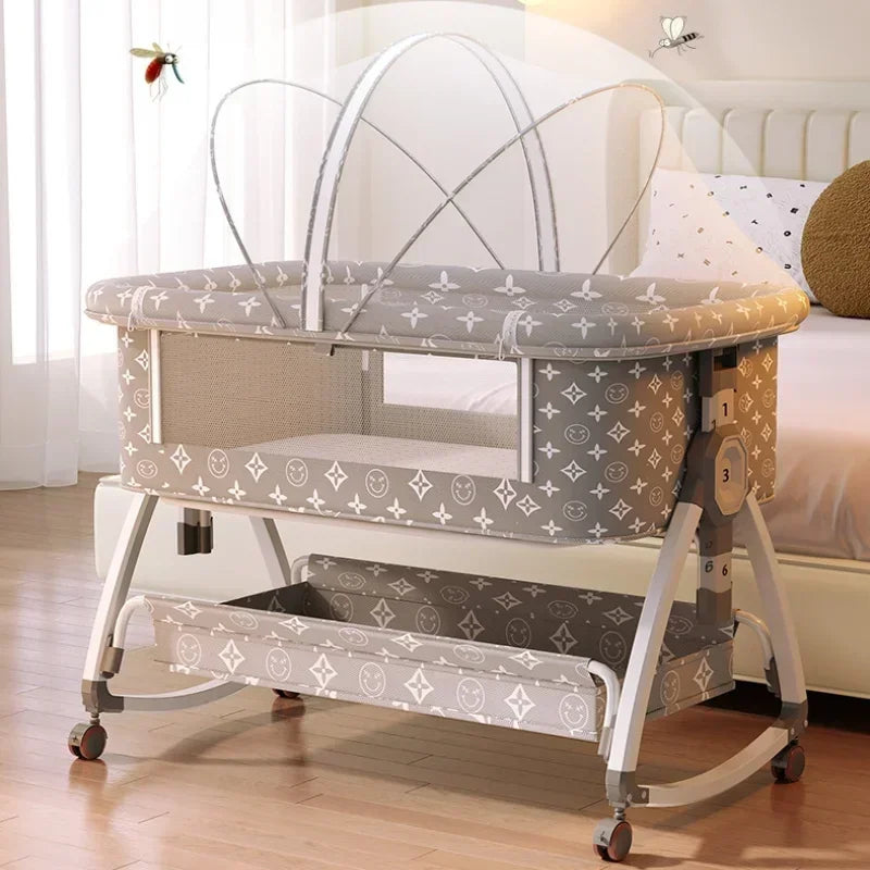 Nuvella – Verstellbares Babybett klappbar & sicher – Zuhause & unterwegs