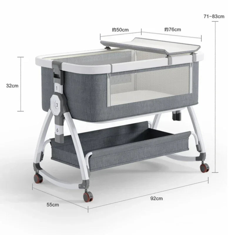 Nuvella – Verstellbares Babybett klappbar & sicher – Zuhause & unterwegs