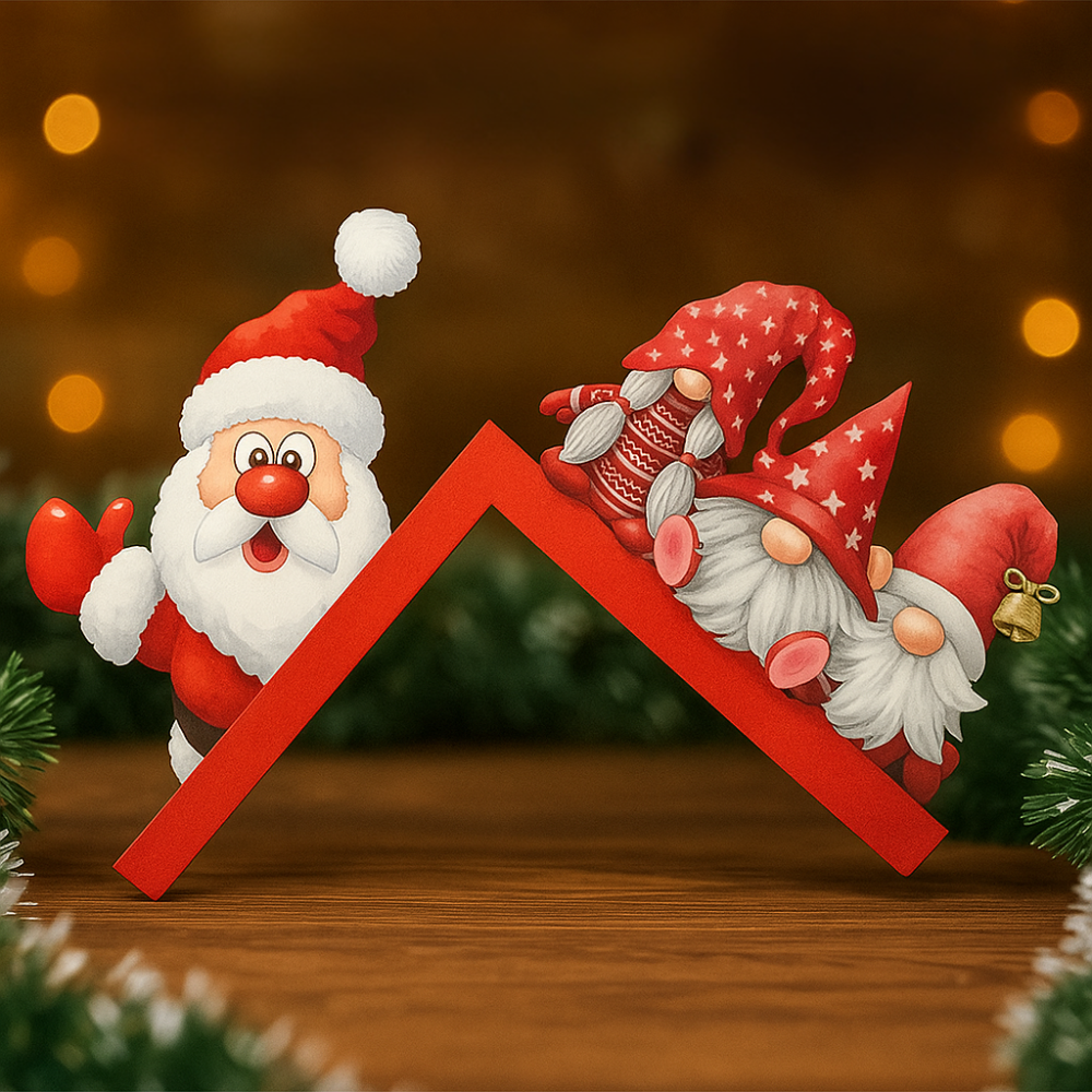 Wanddeko Weihnachten, Santa Rentier Türrahmen Dekoration