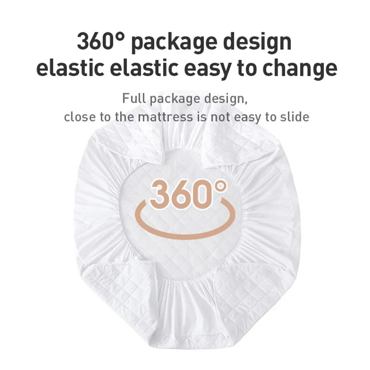 DreamGuard – Wasserdichte Matratzenauflage Grau/Weiß für Einzel & Doppelbetten