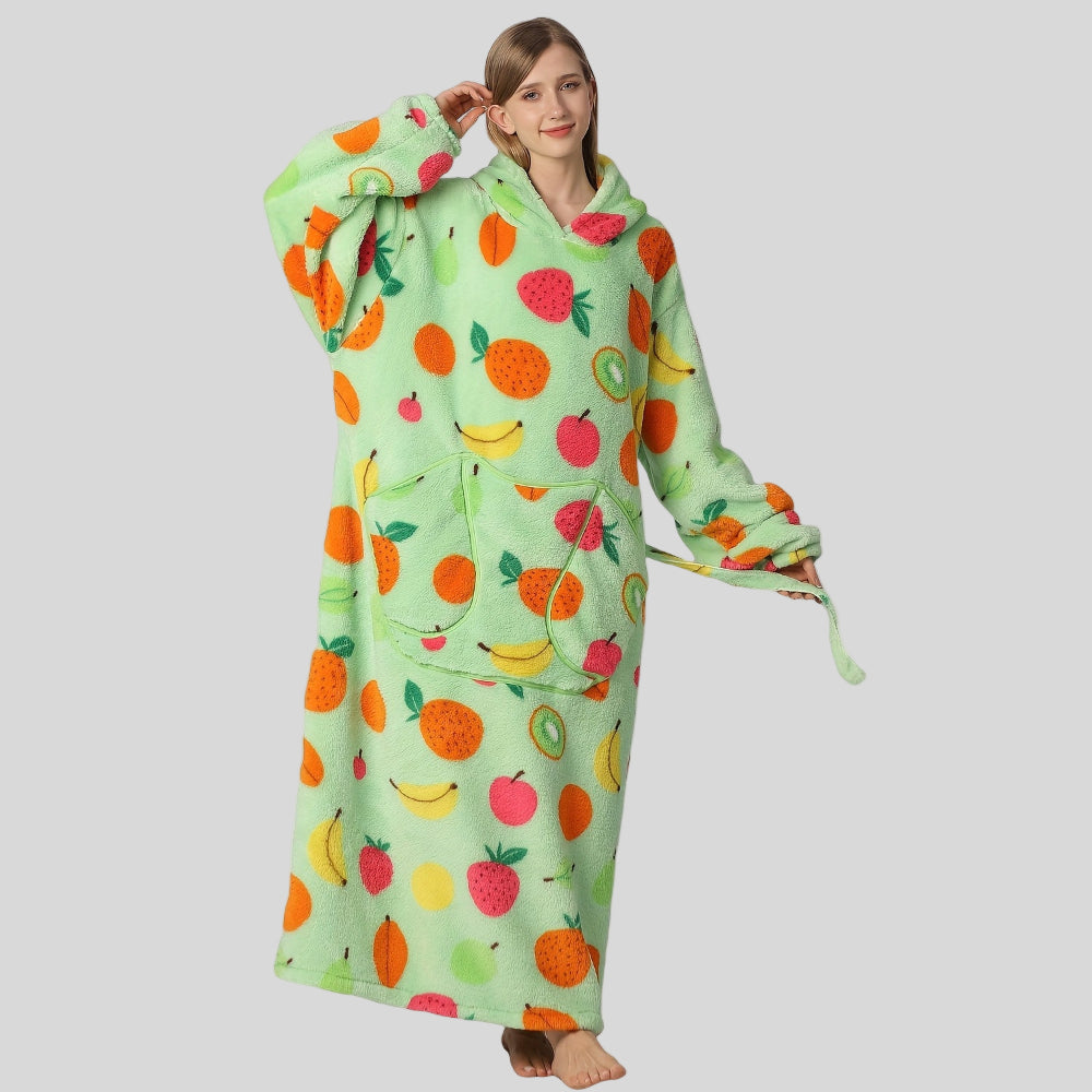 Damen Oversized Hoodie-Decke, warm, gemütlich, Weihnachtsoutfit