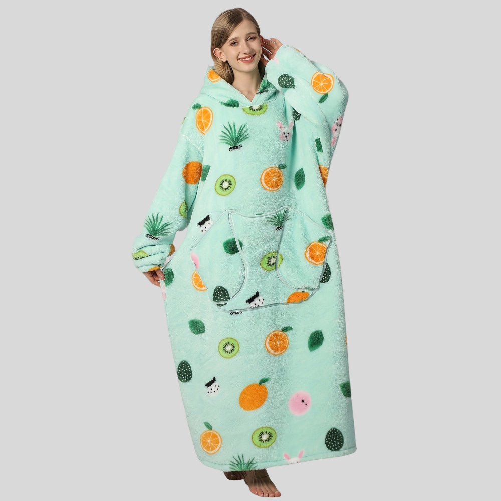 Damen Oversized Hoodie-Decke, warm, gemütlich, Weihnachtsoutfit