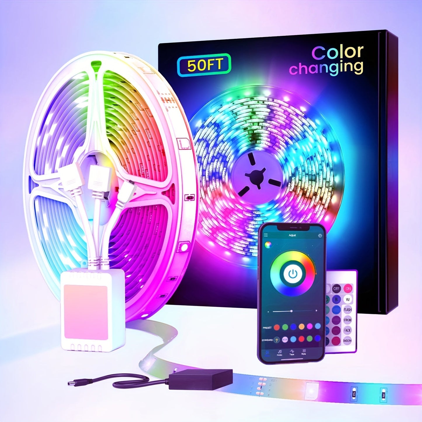 LED Strip Lights, Farbwechsel, App-Steuerung