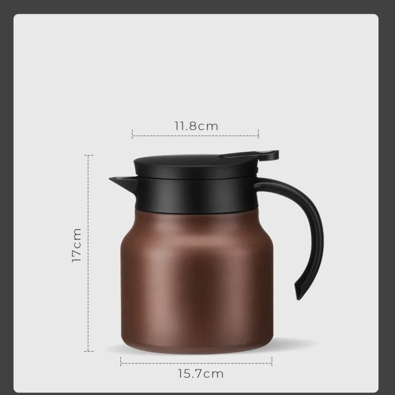 kaufsy | Isolierte Teekanne mit Edelstahl-Teesieb & Keramik für heißen oder kalten Tee