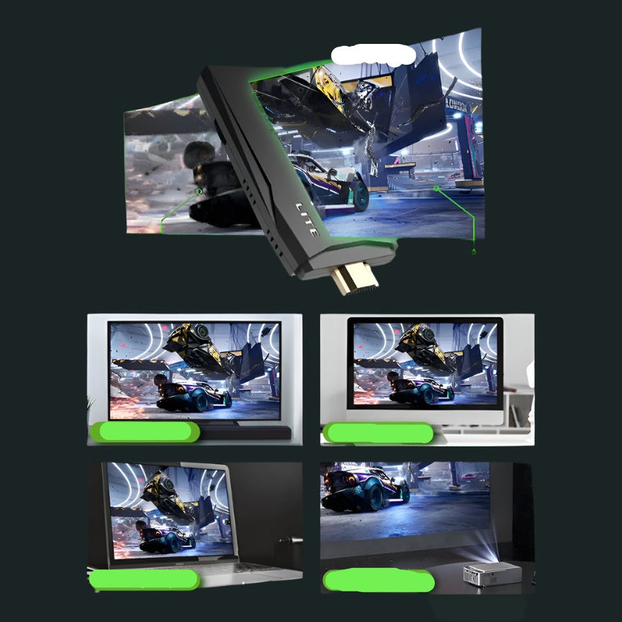 4K Retro Spielekonsole, Stick & Dual Wireless Controller Set