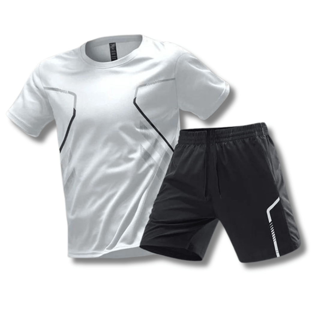 Herren Sportoutfit, atmungsaktives T-Shirt & flexible Shorts für Training