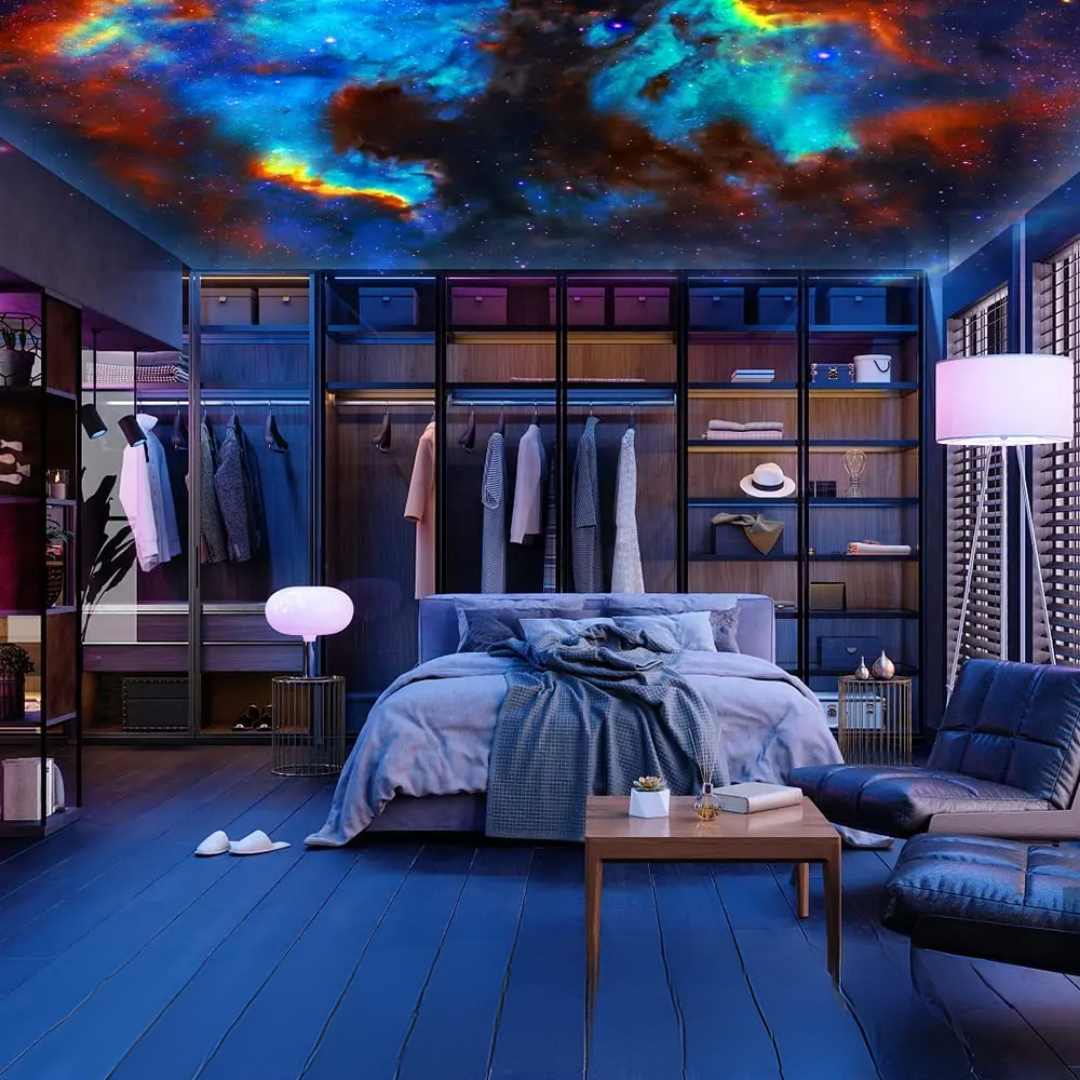 Galaxy Projektor LED Nachtlicht, Sternenhimmel Schlafzimmer