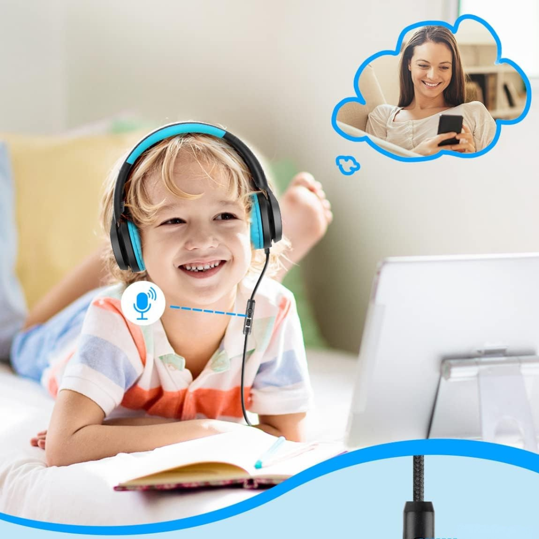 Kinder Kopfhörer, verstellbar, faltbar, Lautstärke begrenzt